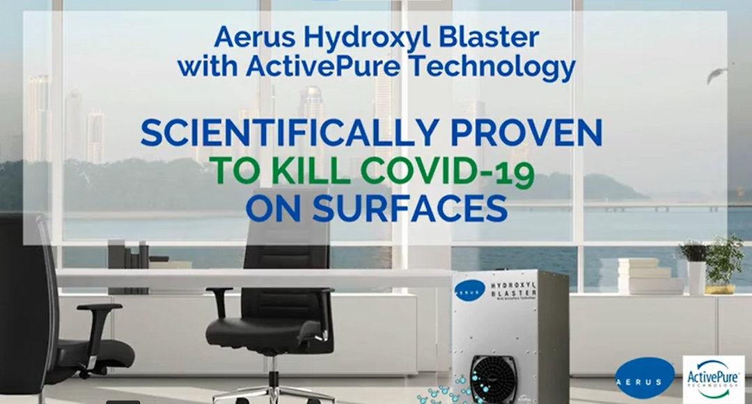 Aerus ActivePure Technology Air Purifier Kills COVID-19 on Surfaces in Lab Results
